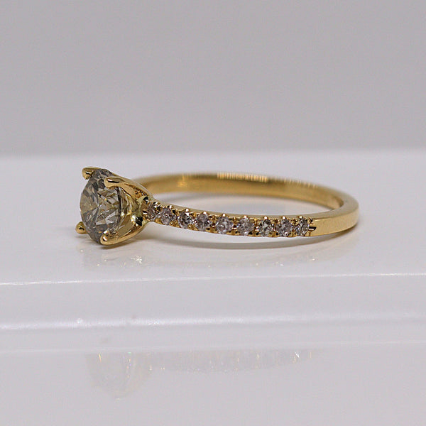 Natuurlijke diamanten ring - Maat 17.3 mm