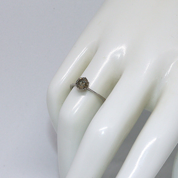 Natuurlijke diamanten ring - Maat: 17 mm