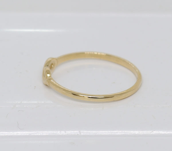 *SALE* Infinity ring 14 Karaat geel gouden ring, Maat 16.7 mm