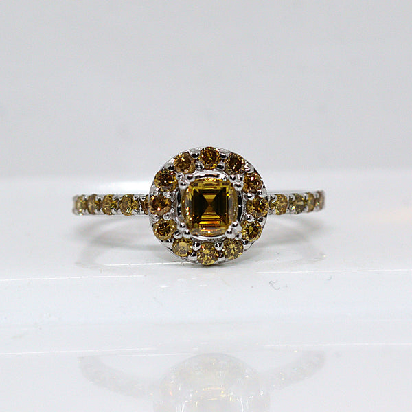 Natuurlijke diamanten ring - Maat: 17.3 mm