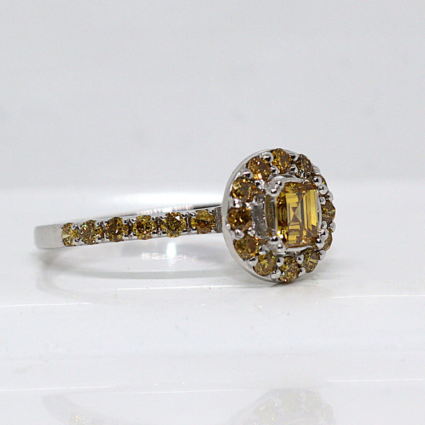 Natuurlijke diamanten ring - Maat: 17.3 mm