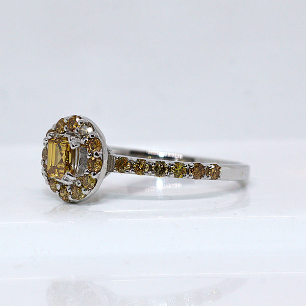 Natuurlijke diamanten ring - Maat: 17.3 mm
