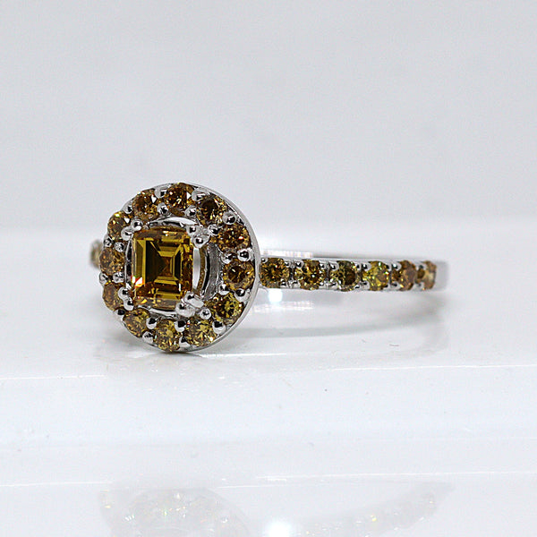 Natuurlijke diamanten ring - Maat: 17.3 mm