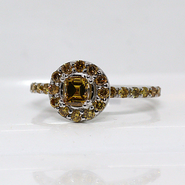 Natuurlijke diamanten ring - Maat: 17.3 mm