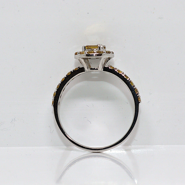 Natuurlijke diamanten ring - Maat: 17.3 mm