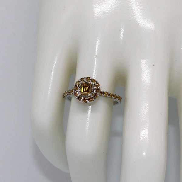 Natuurlijke diamanten ring - Maat: 17.3 mm