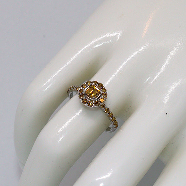 Natuurlijke diamanten ring - Maat: 17.3 mm