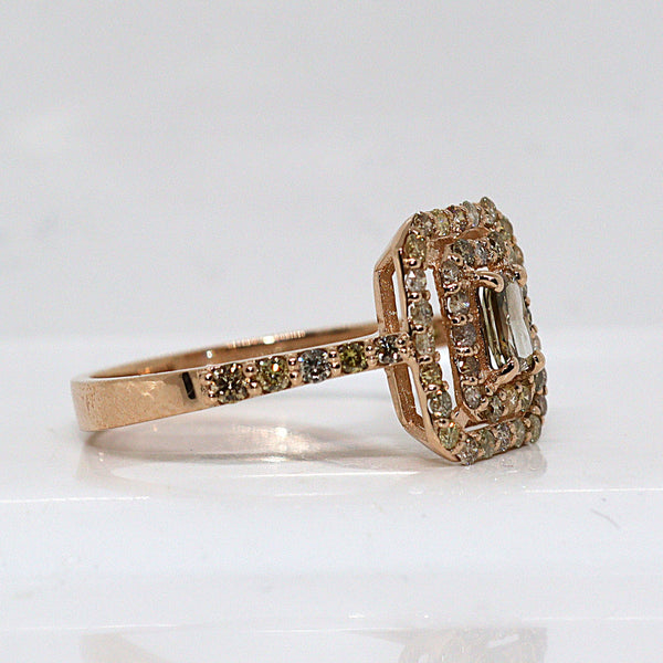 Natuurlijke diamanten ring - Maat: 17.5 mm