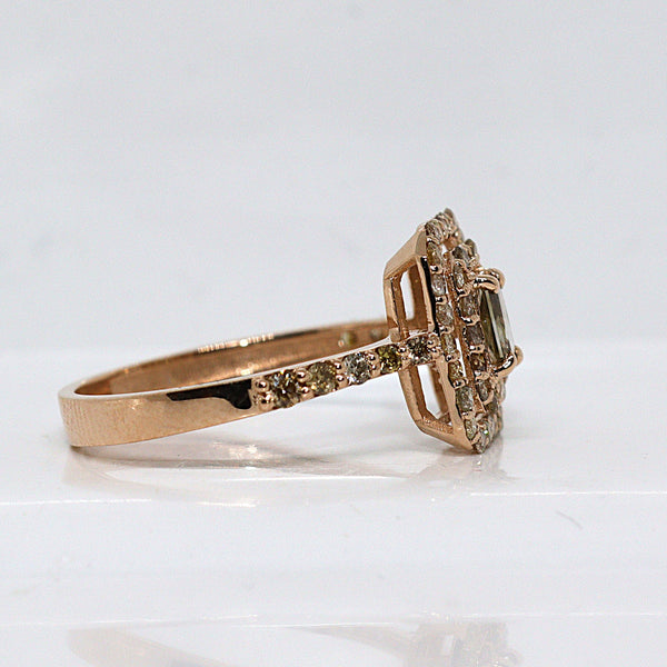Natuurlijke diamanten ring - Maat: 17.5 mm