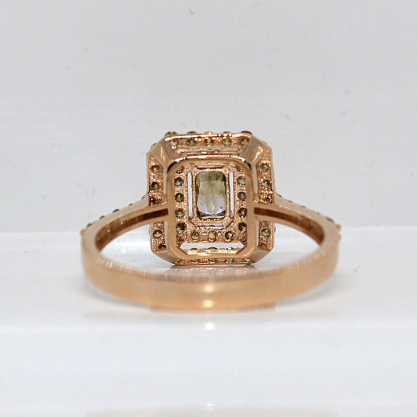 Natuurlijke diamanten ring - Maat: 17.5 mm