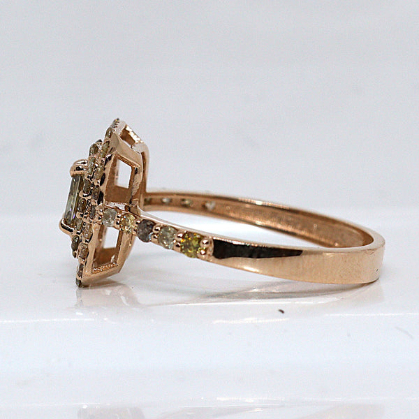 Natuurlijke diamanten ring - Maat: 17.5 mm