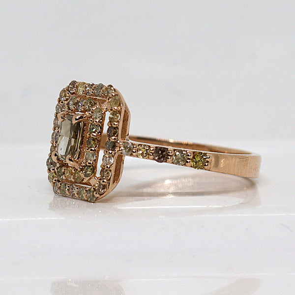 Natuurlijke diamanten ring - Maat: 17.5 mm