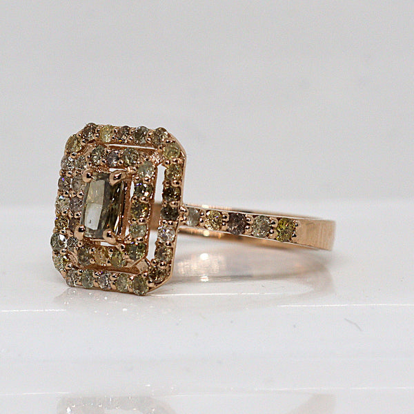 Natuurlijke diamanten ring - Maat: 17.5 mm
