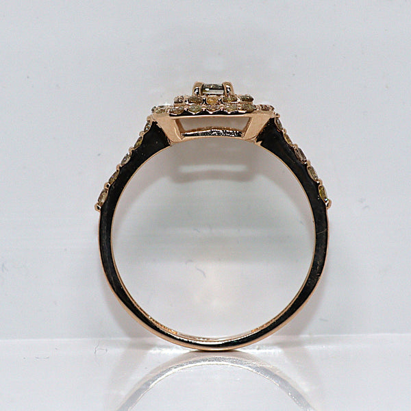 Natuurlijke diamanten ring - Maat: 17.5 mm