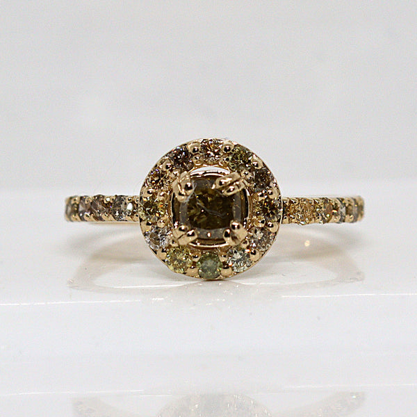 Natuurlijke diamanten ring - Maat: 17.3 mm