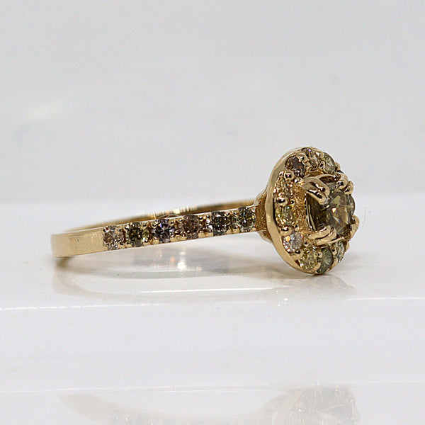Natuurlijke diamanten ring - Maat: 17.3 mm