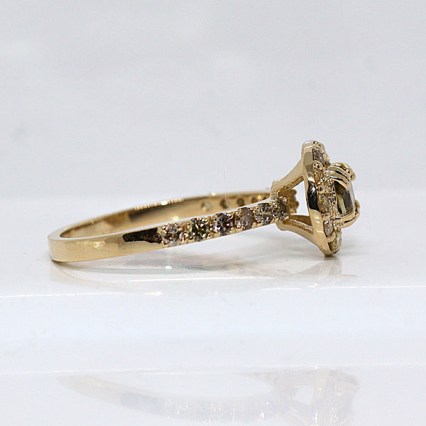 Natuurlijke diamanten ring - Maat: 17.3 mm