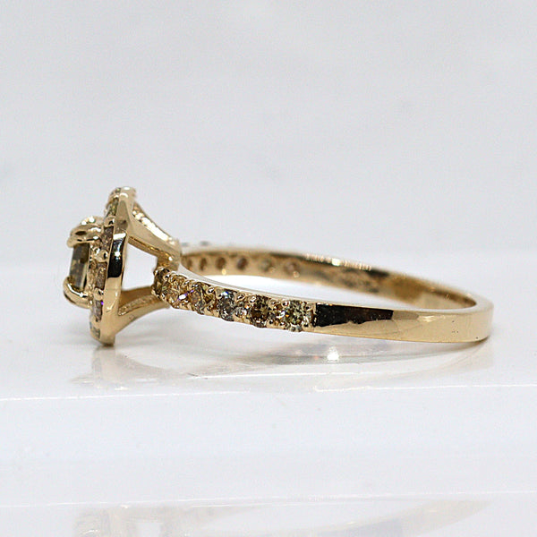 Natuurlijke diamanten ring - Maat: 17.3 mm