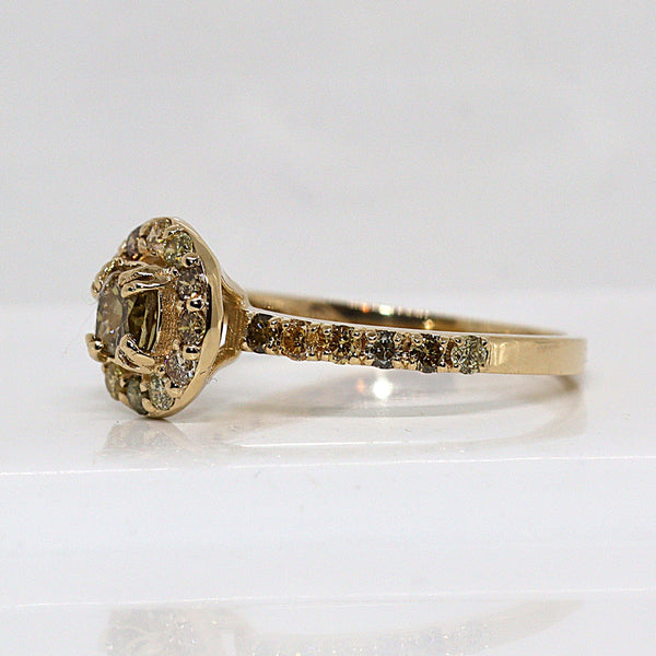 Natuurlijke diamanten ring - Maat: 17.3 mm