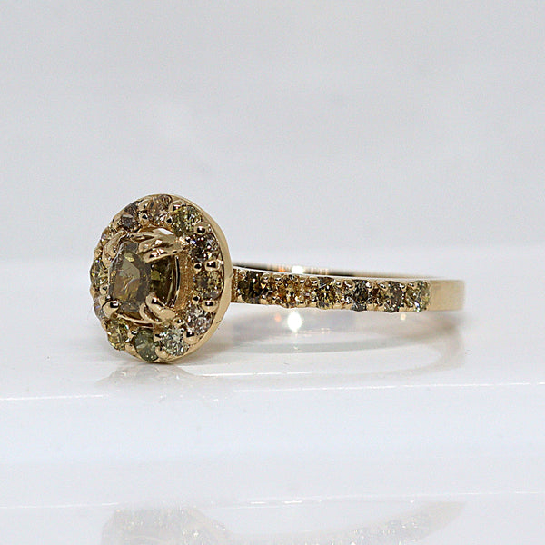 Natuurlijke diamanten ring - Maat: 17.3 mm
