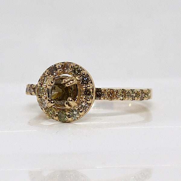 Natuurlijke diamanten ring - Maat: 17.3 mm
