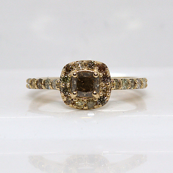 Natuurlijke diamanten ring - Maat: 17.5 mm