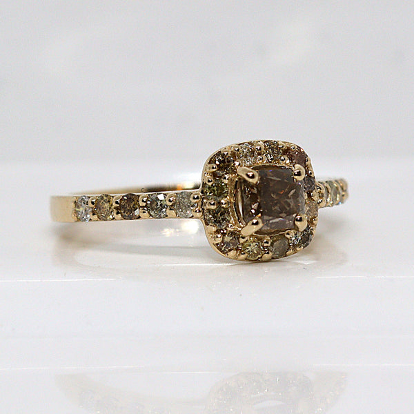 Natuurlijke diamanten ring - Maat: 17.5 mm