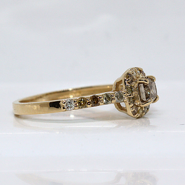 Natuurlijke diamanten ring - Maat: 17.5 mm