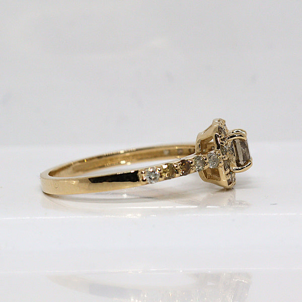 Natuurlijke diamanten ring - Maat: 17.5 mm