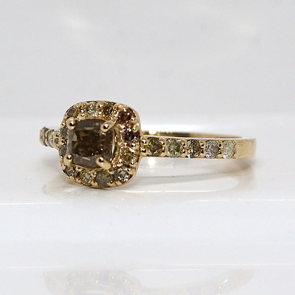 Natuurlijke diamanten ring - Maat: 17.5 mm