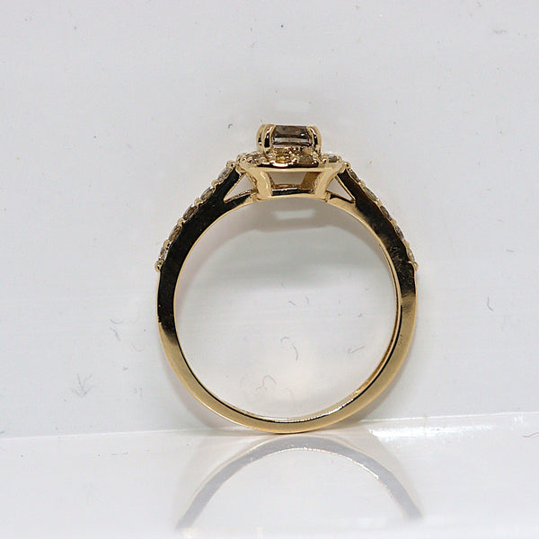 Natuurlijke diamanten ring - Maat: 17.5 mm