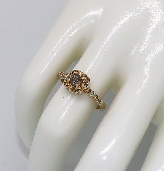 Natuurlijke diamanten ring - Maat: 17.5 mm