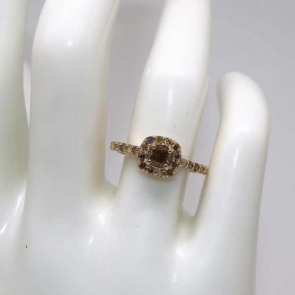 Natuurlijke diamanten ring - Maat: 17.5 mm