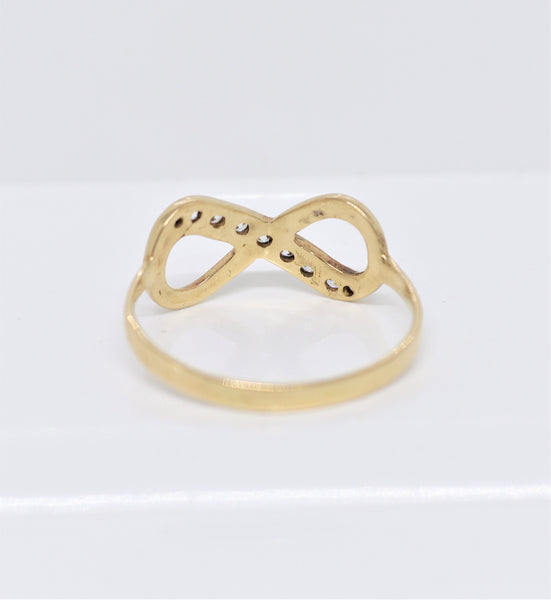 *SALE* Zirkonen ring - 14 karaat geel goud - 17.7 MM