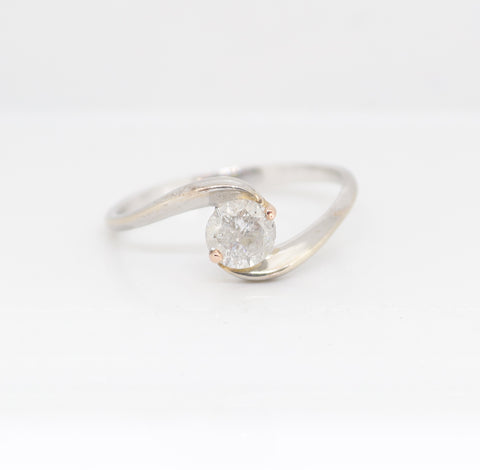 *SALE* Diamanten ring - 14kr wit goud - 15.7 mm - Certificaat