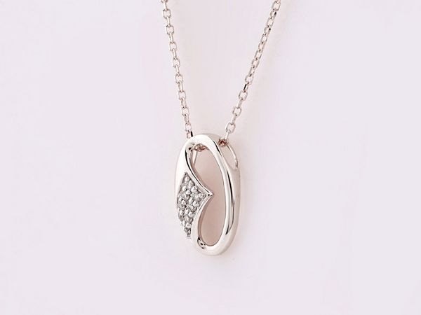Natuurlijke wit gouden diamanten ketting