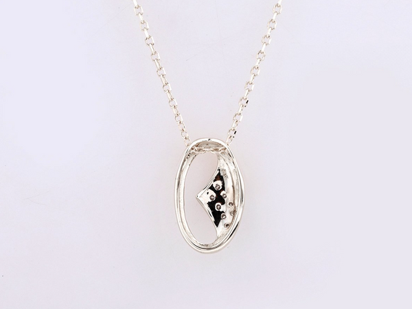 Natuurlijke wit gouden diamanten ketting