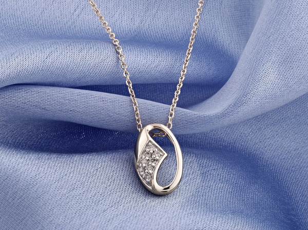 Natuurlijke wit gouden diamanten ketting