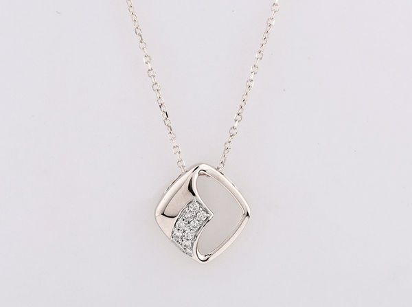 Natuurlijke wit gouden diamanten ketting