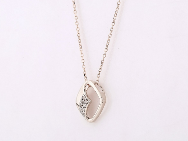 Natuurlijke wit gouden diamanten ketting