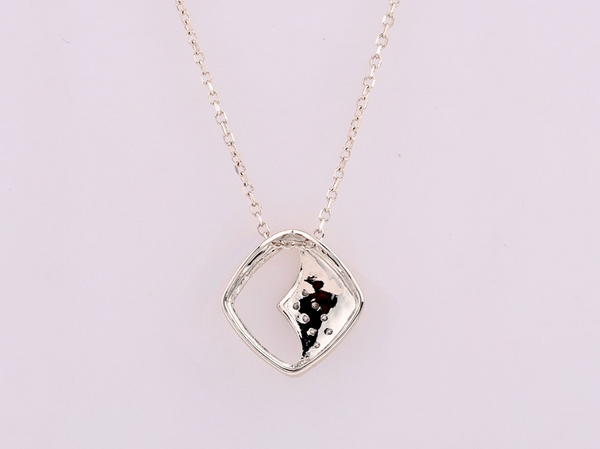 Natuurlijke wit gouden diamanten ketting