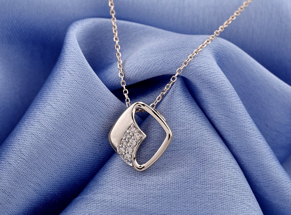 Natuurlijke wit gouden diamanten ketting