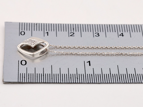 Natuurlijke wit gouden diamanten ketting
