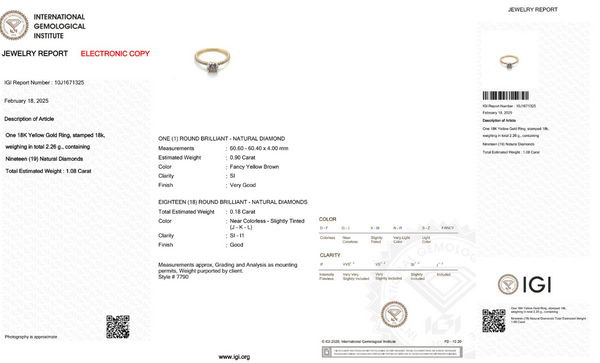 Natuurlijke diamanten ring - Maat 17.3 mm