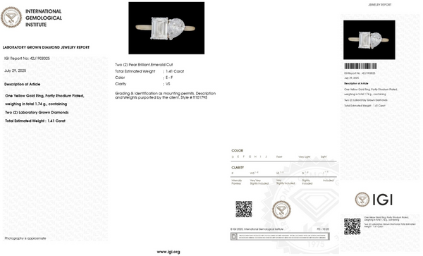 Lab Grown - Diamanten ring - 17.5 mm