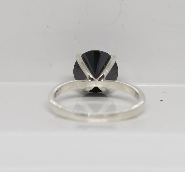 *SALE* Zwarte Diamanten ring 3.50 karaat / Zilver / 17.4 mm / Nieuw