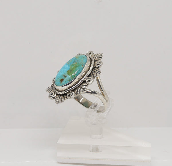 Turquoise ring / Zilver / Zo goed als nieuw / 18.3 MM