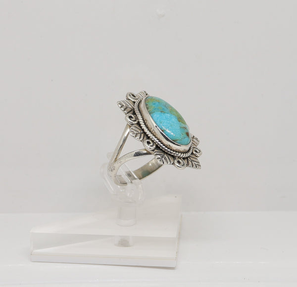 Turquoise ring / Zilver / Zo goed als nieuw / 18.3 MM